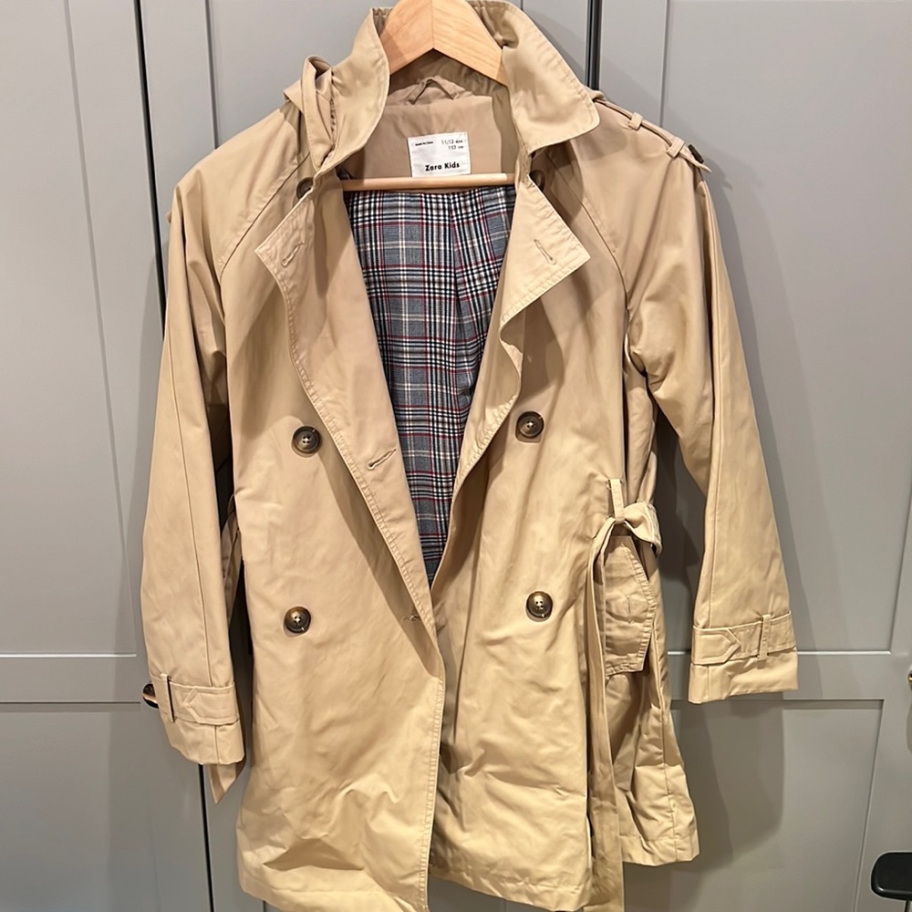Zara Kids Tan Trench Coat